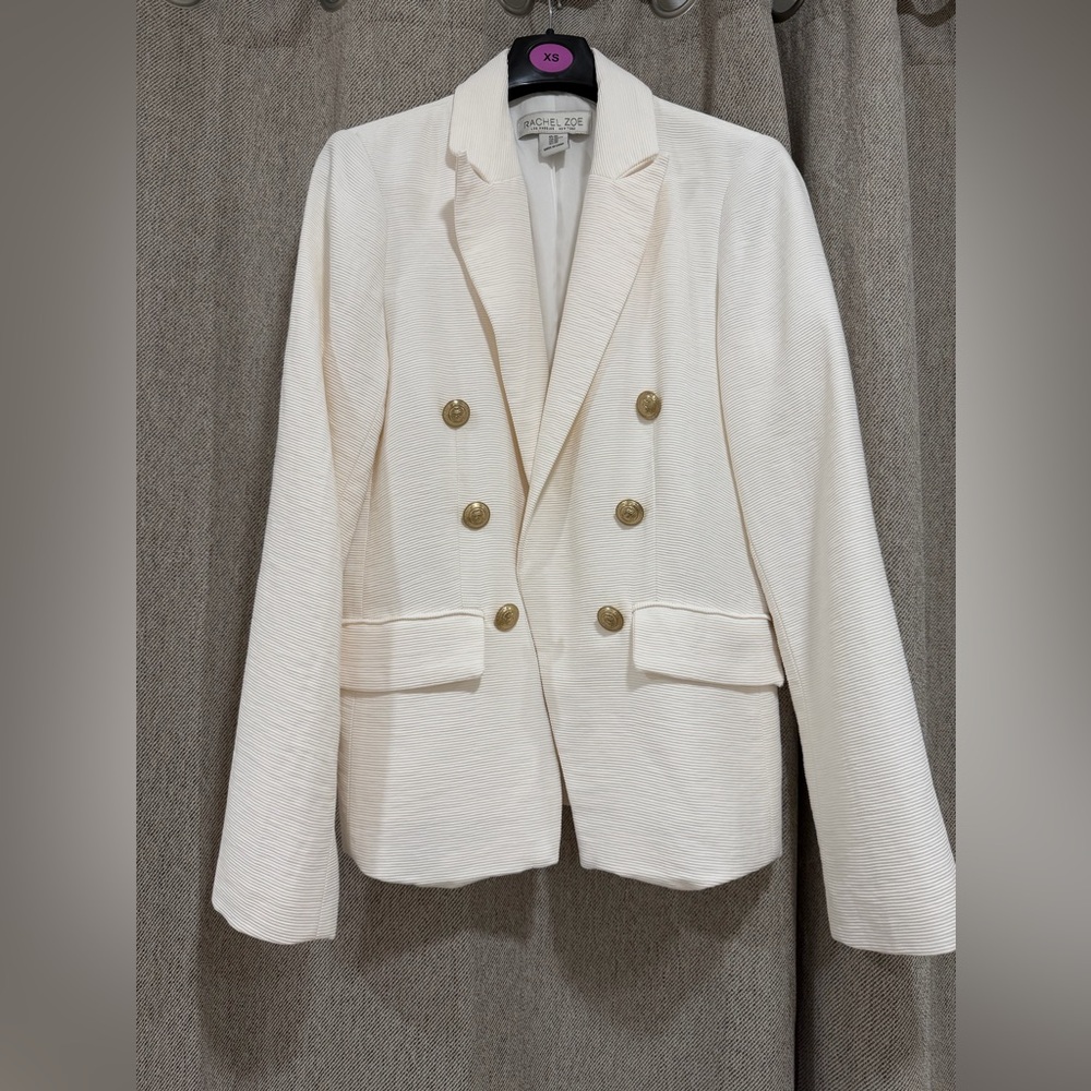 Rachel Zoe Ivory Blazer with Gold Accents